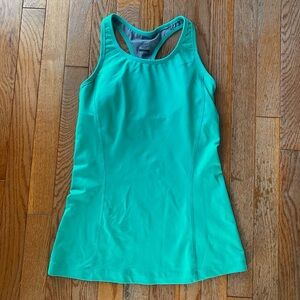 teal and gray racerback Nike athletic workout top